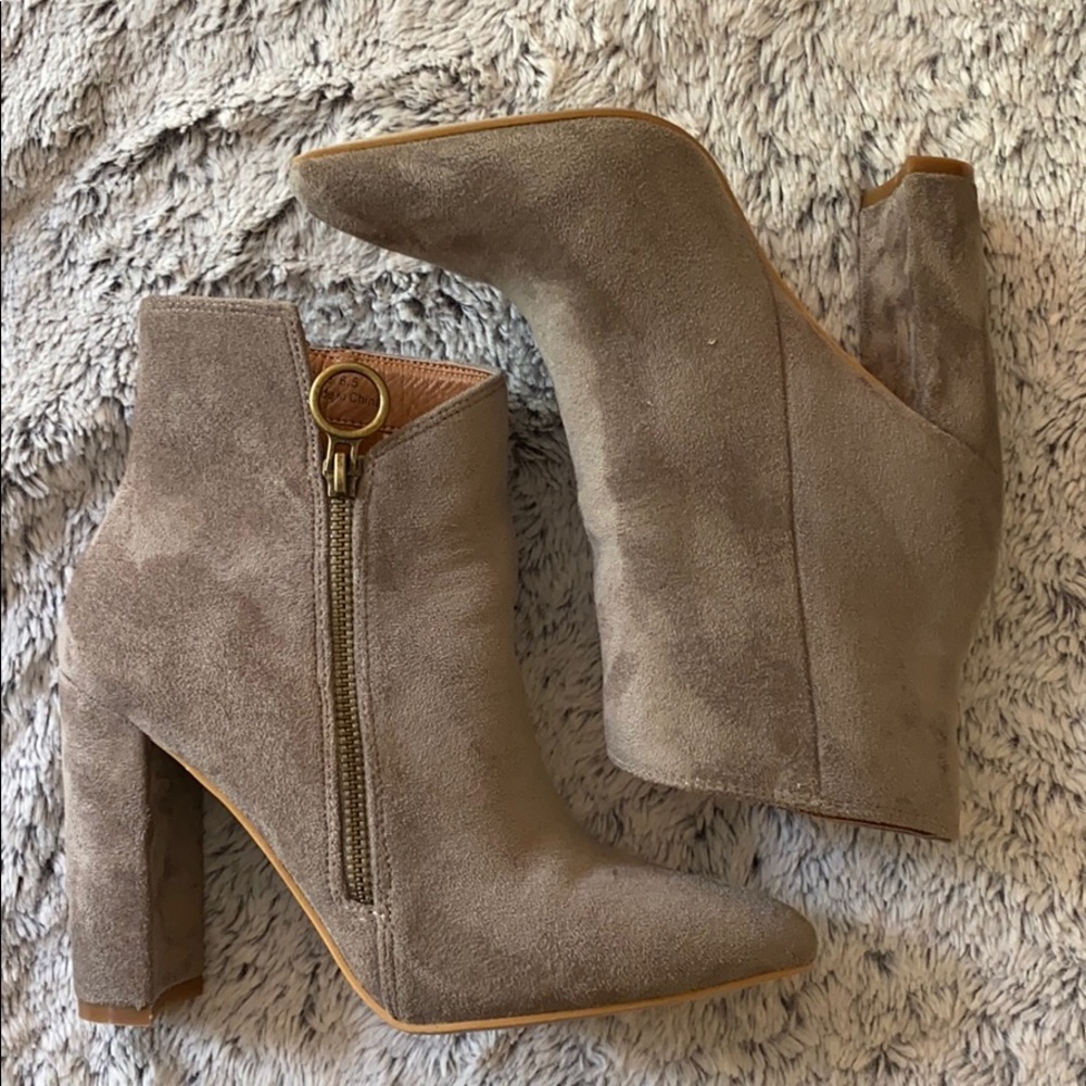 Ccocci faux suede heeled booties